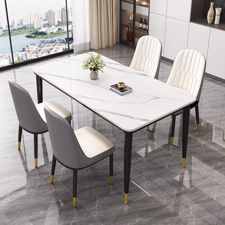 Industrial Rectangle Shape Table Sintered Stone Top Dining Table for Kitchen Clearhalo ' dining_table' 'Dining Tables & Seating' 'Dining Tables' 'furn' 'furn_dining_table' 'Furniture' 'furniture_dining_table' 'Kitchen & Dining Furniture' 'kitchen&dining_furn' 'kitchen' 'kitchen_dining_table' 1200x1200_03d8f512-9eb6-48f1-9ff6-6d2ee13dabf4