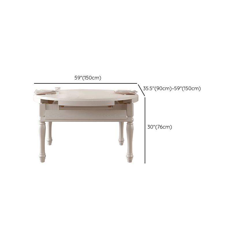 Set di tavoli da pranzo in legno massiccio rotondo set da pranzo da 1/7 pezzi