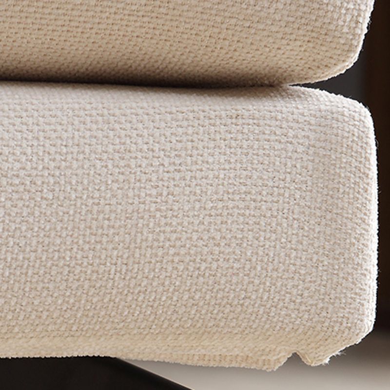 Ivory 4-seat Square Arm Sectional Scandinavian Fabric Sofa & Chaise Clearhalo 'furn' 'furn_sectionals' 'Furniture' 'Living Room Furniture' 'Sectionals' 1200x1200_03df8587-d14a-4498-9e42-5babb75309a7