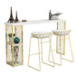 Glam 1/2/3 Pieces Bar Table Set Rectangle Bar Table with High Metal Stools for Home Clearhalo 'Bar Furniture' 'furn' 'furn_home_bar_bar_sets' 'Furniture' 'Home Bars & Bar Sets' 'home_bar_bar_sets' 'Kitchen & Dining Furniture' 1200x1200_03e05a29-5058-44db-9a66-c66c086ea83b