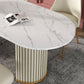 Oval Double Pedestal Luxury Dining Table Sintered Stone White Fixed Table for Restaurant Clearhalo ' dining_table' 'Dining Tables & Seating' 'Dining Tables' 'furn' 'furn_dining_table' 'Furniture' 'furniture_dining_table' 'Kitchen & Dining Furniture' 'kitchen&dining_furn' 'kitchen' 'kitchen_dining_table' 1200x1200_03e094ac-3bb6-4820-b792-d9aaee8716e1