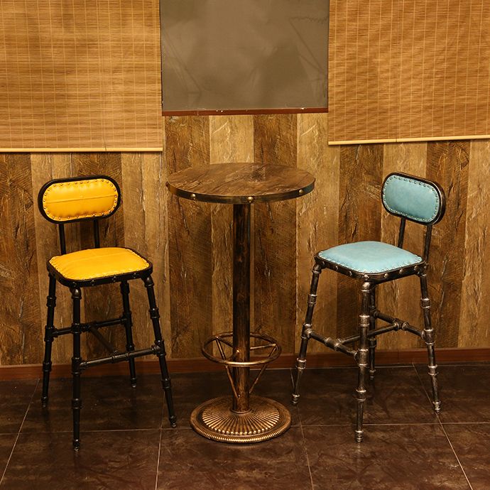 Industrial 1/2/3 Pièces Table de table en bois massif set Bistro Set pour usage domestique