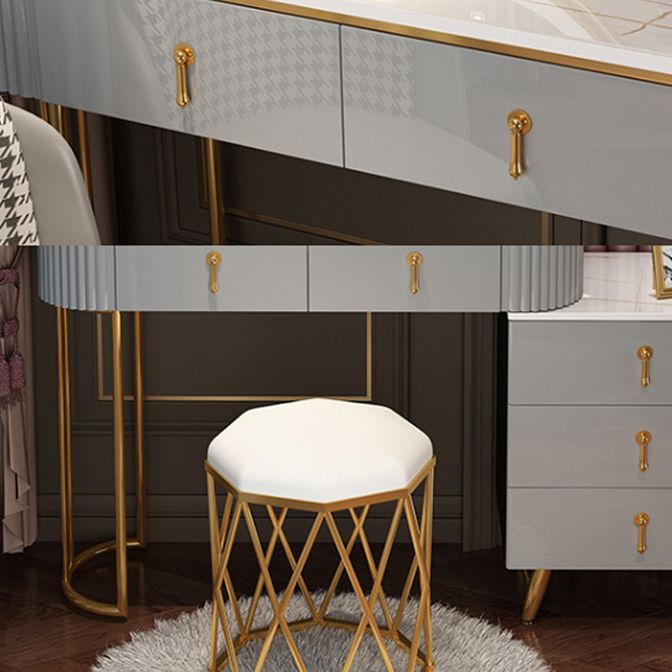 Bedroom Lighted Mirror With Drawer Wooden Glam Make-up Vanity Clearhalo 'Bedroom Furniture' 'furn' 'furn_makeup_vanities' 'Furniture' 'Makeup Vanities' 'makeup_vanities' 1200x1200_03e14b31-31cd-4428-a861-8012d971b049