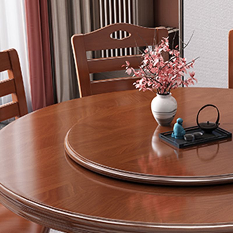 Traditional Solid Wood Dining Table Round Dinner Table for Dining Room Clearhalo 'Dining Tables & Seating' 'Dining Tables' 'dining_table' 'furn' 'furn_dining_table' 'Furniture' 'Kitchen & Dining Furniture' 1200x1200_03e1b990-f7c9-4224-a46a-934d90f5eea1