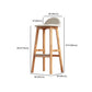 1/2/3 Pieces Bar Stool and Table Set Full Natural Contemporary