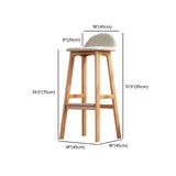 1/2/3 Pieces Bar Stool and Table Set Full Natural Contemporary