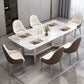 Standard Marble Top Dining Set with Metallic Legs Base for Dining Furniture Clearhalo 'Dining Room Sets' 'Dining Tables & Seating' 'dining_room_set' 'furn' 'furn_dining_room_set' 'Furniture' 'furniture_dining_room_set' 'Kitchen & Dining Furniture' 'kitchen&dining_furn' 'kitchen' 1200x1200_03e20bde-d794-4f60-a9b5-488213db3355
