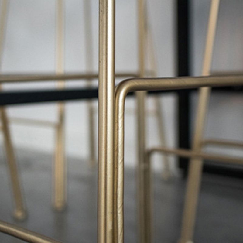 Glam Metallhocker gepolsterte Thekenhocker im matten Finish für Innenräume