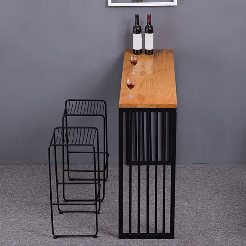 Modern Bar-height Table with Black Base 41.3-inch Height Table for Patio Use Clearhalo 'Bar Furniture' 'Bar Tables' 'bar_tables' 'furn' 'furn_bar_tables' 'Furniture' 'Kitchen & Dining Furniture' 1200x1200_03e2ff7b-4bb6-4ae5-bf3e-7903238ee142