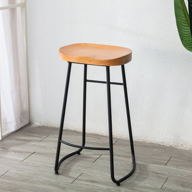 Modern Footrest Solid Wood Bar Stool Dessert Shop Backless Stool Clearhalo 'Bar Furniture' 'Bar Stools' 'bar_stools' 'furn' 'furn_bar_stools' 'Furniture' 'Kitchen & Dining Furniture' 1200x1200_03e542ea-6ef7-4271-9e34-01dd2c44c5a3