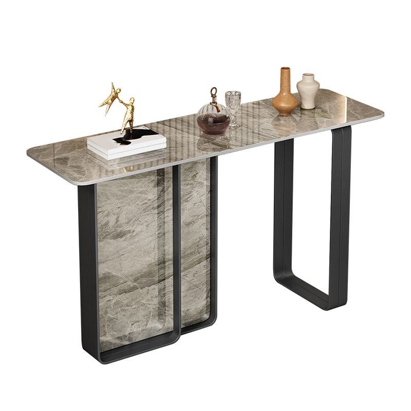 12 inch Wide Accent Table Rectangle Shape Stone Console Table for Hall Clearhalo 'Console Tables' 'console_tables' 'Entry & Mudroom Furniture' 'furn' 'furn_console_tables' 'Furniture' 1200x1200_03e72278-b883-4342-9c5a-a512a42289c0