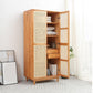 Freestanding Natural Solid Wood Wardrobe Modern Multifunctional Wardrobe Clearhalo 'Armoires & Wardrobes' 'armoires_wardrobes' 'Bedroom Furniture' 'furn' 'furn_armoires_wardrobes' 'Furniture' 1200x1200_03e8bf93-f4ed-4afb-8b74-3e746e2fe476