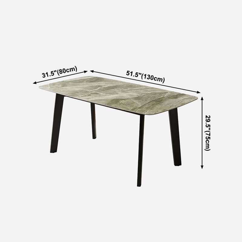 Sintered Stone Table Industrial 4 Legs Table for Dining Room Clearhalo ' dining_table' 'Dining Tables & Seating' 'Dining Tables' 'furn' 'furn_dining_table' 'Furniture' 'furniture_dining_table' 'Kitchen & Dining Furniture' 'kitchen&dining_furn' 'kitchen' 'kitchen_dining_table' 1200x1200_03e8e4e7-e5e6-4632-bb4e-0bb4e196eab9