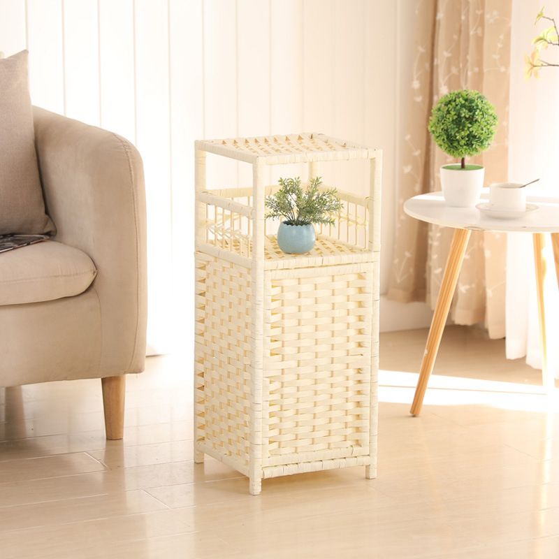 モダンなスタイルのベッドサイドテーブルラタン素材マルチ - カラー選択4脚ナイトスタンド