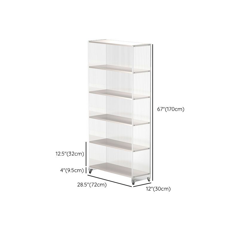 Closed Back Vertical Bookshelf Modern Style Acrylic Bookcase for Office Clearhalo 'Bookcases' 'furn' 'furn_bookcases' 'Furniture' 'Office Furniture' 1200x1200_03eacf14-1bb2-44c7-a468-c6bc3f28bc39