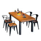 Industrial Rectangle Shape Dinette Set Solid Wood Top Dining Table Furniture for Dining Room Clearhalo 'Dining Room Sets' 'Dining Tables & Seating' 'dining_room_set' 'furn' 'furn_dining_room_set' 'Furniture' 'furniture_dining_room_set' 'Kitchen & Dining Furniture' 'kitchen&dining_furn' 'kitchen' 1200x1200_03ee12bf-3fac-493d-bb0f-5f24340b9560