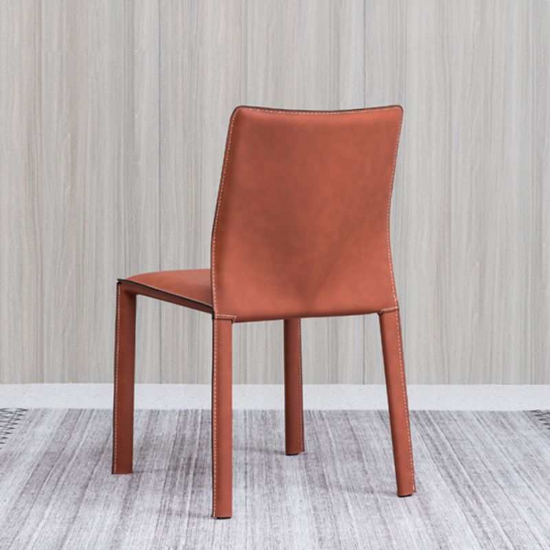 Contemporary Home Side Chair Faux Leather Solid Back Dining Chair Clearhalo 'Dining Chairs' 'Dining Tables & Seating' 'dining_chair' 'furn' 'furn_dining_chair' 'Furniture' 'Kitchen & Dining Furniture' 1200x1200_03eef5b9-6012-4a79-8f36-62a2a4b8ccee