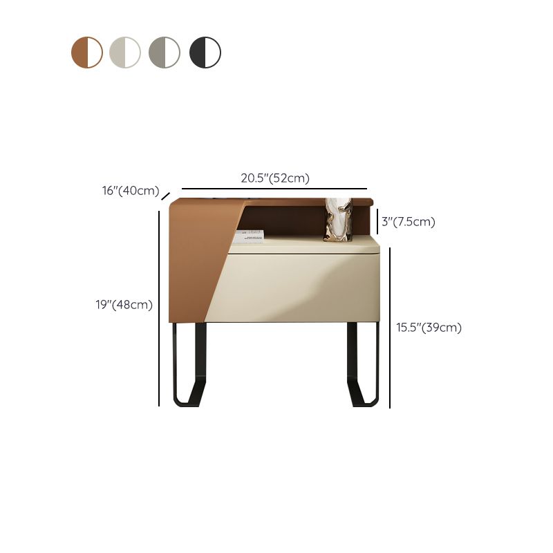 オープンストレージのアクセントテーブルナイトスタンド木製ナイトテーブルベッドルーム用