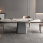Modern Dining Rectangle Table Sintered Stone Table with Metal Leg for Home Clearhalo 'Dining Tables & Seating' 'Dining Tables' 'dining_table' 'furn' 'furn_dining_table' 'Furniture' 'Kitchen & Dining Furniture' 1200x1200_03f0c2f5-0b3e-40f5-bb87-b09783d20182