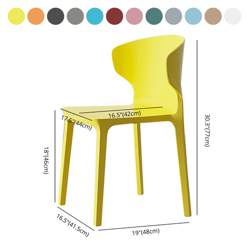 Scandinavian Conference Plastic Side Chair Matte Finish Wingback Dining Chair Clearhalo ' kitchen&dining_furn' 'Dining Chairs' 'Dining Tables & Seating' 'dining_chair' 'furn' 'furn_dining_chair' 'Furniture' 'furniture_dining_chair' 'Kitchen & Dining Furniture' 'kitchen' 1200x1200_03f1bf4f-4406-45f2-af9f-58f49b2c3035