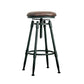 Industrial Armless Rotatable Counter Stool Iron Bar Stool with  Pedal