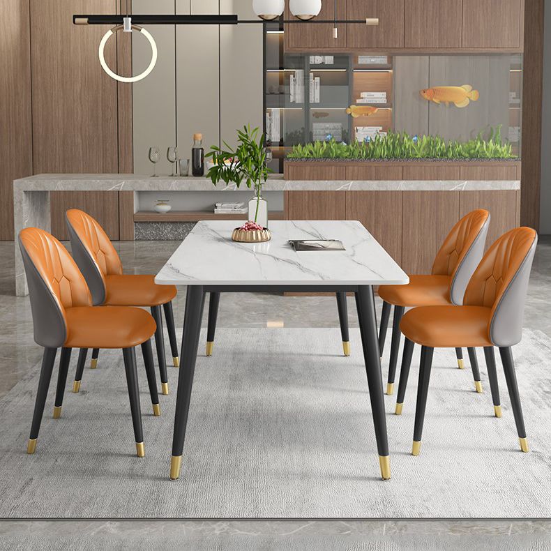 Glam Style 1/2/3/5/7 Pieces Dining Set Sintered Stone Dining Table Set for Home Use Clearhalo 'Dining Room Sets' 'Dining Tables & Seating' 'dining_room_set' 'furn' 'furn_dining_room_set' 'Furniture' 'furniture_dining_room_set' 'Kitchen & Dining Furniture' 'kitchen&dining_furn' 'kitchen' 1200x1200_03f540d4-8a8f-4dd7-a0fc-57339ca96f72