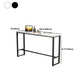 Modern Rectangle Bar Table Stone Bar Dining Table with Footrest