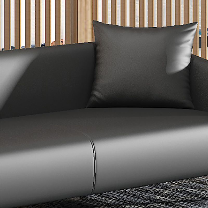 Industrial Cushions Living Room Faux Leather Standard Settee