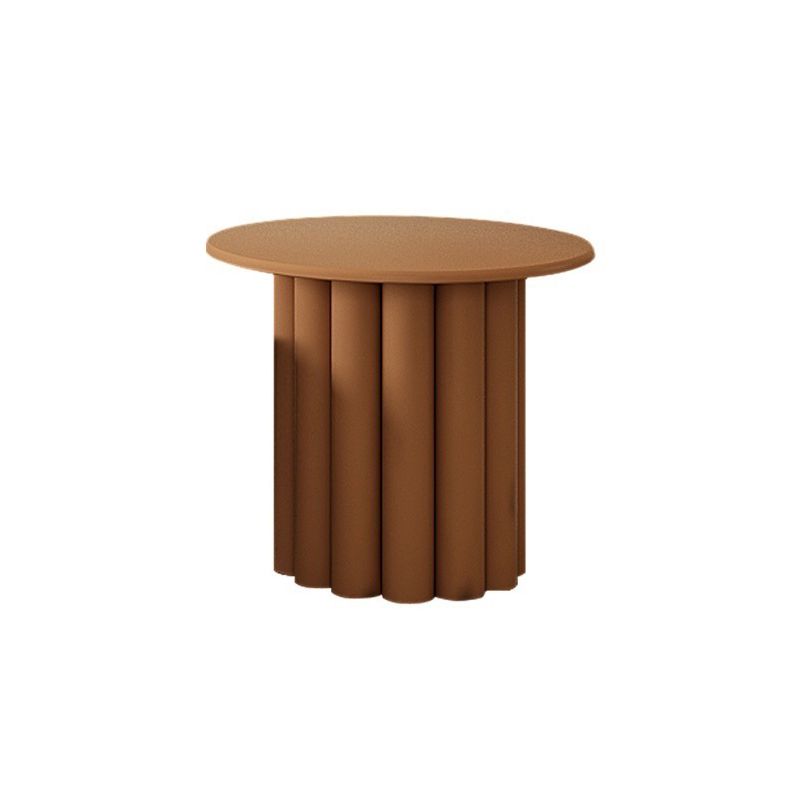 Skandinavischer runder Couchtisch aus Holz mit 4 Beinen / Sockel-Cocktailtisch