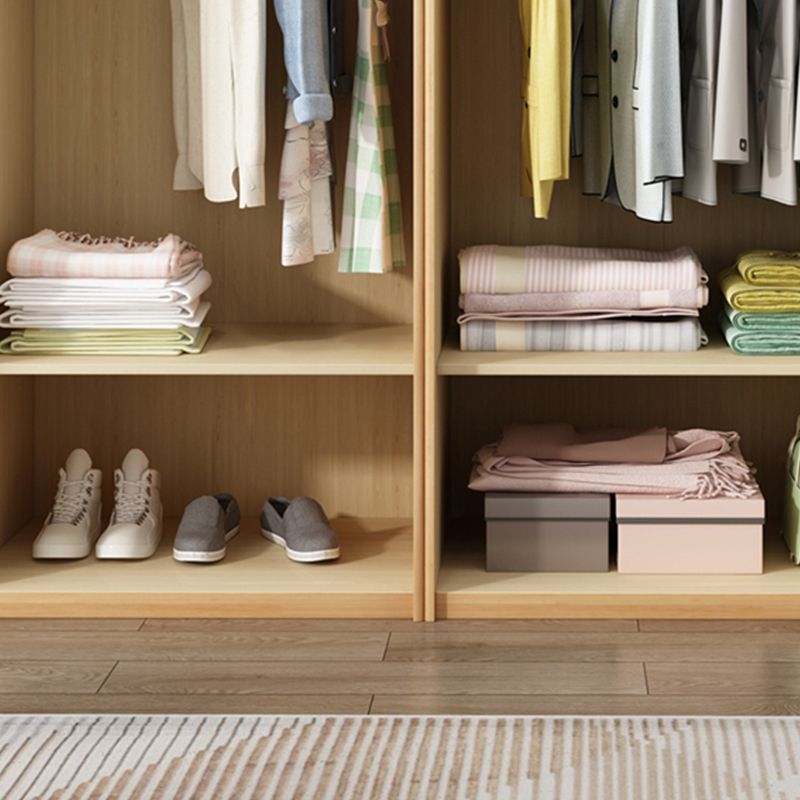 Freistehende massive Holzrahmengarderobe traditioneller Garderobe mit Regalen