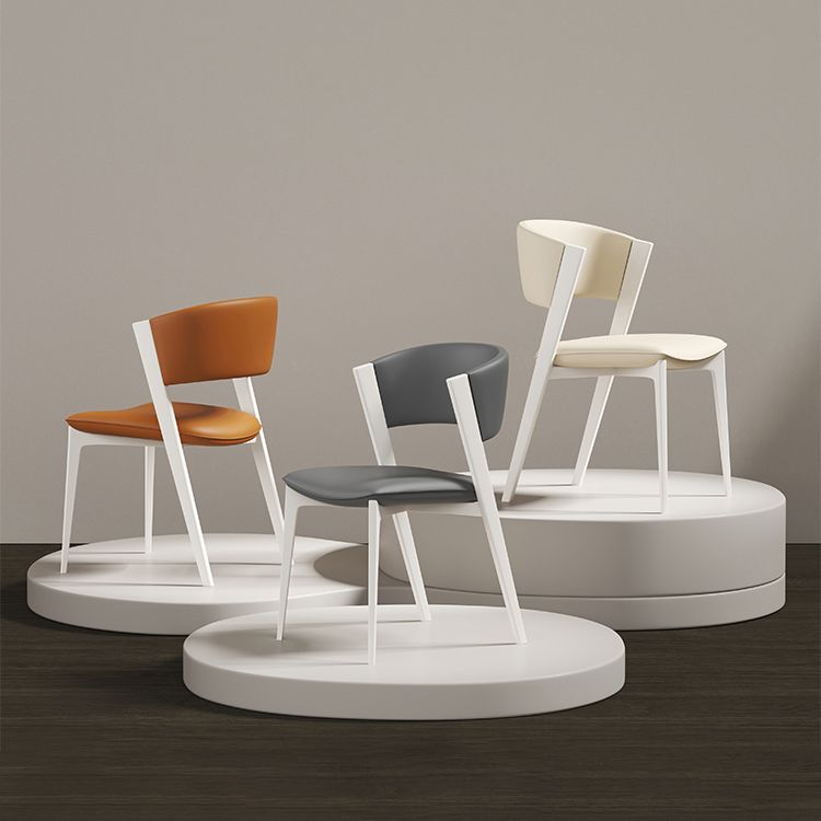 White Legs Modern Open Back Upholstered Dining and Accent Chairs Clearhalo 'Dining Chairs' 'Dining Tables & Seating' 'dining_chair' 'furn' 'furn_dining_chair' 'Furniture' 'Kitchen & Dining Furniture' 1200x1200_03f9783a-419a-428d-b0db-d0f147cfcec2