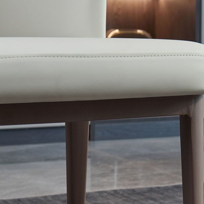 Contemporary Restaurant Leather Side Chair Brown Leg Wingback Dining Chair Clearhalo 'Dining Chairs' 'Dining Tables & Seating' 'dining_chair' 'furn' 'furn_dining_chair' 'Furniture' 'Kitchen & Dining Furniture' 1200x1200_03f9edb2-c19a-4e22-8758-388df8b5b4d4