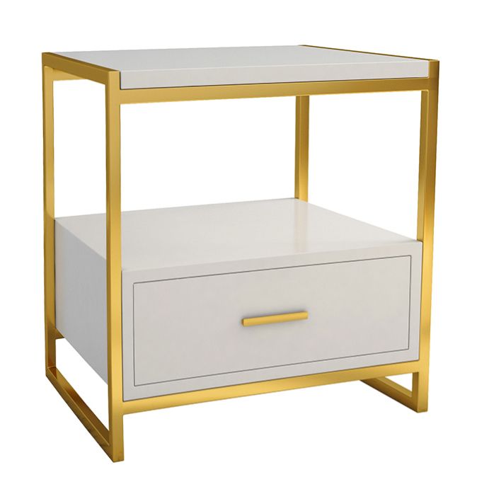 Comodino in legno e metallo comodino moderno comodino minimalista con gambe