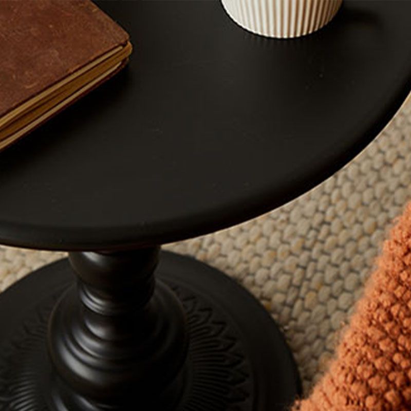 20.5" Tall Mid-Century Round Top Side Table Metal Pedestal End Table