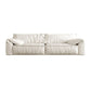 Contemporary Leather Sofa Pillow Top Arm Sofa with Cushions Back