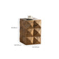Rustieke geometrisch accent bijzettafel houten zijde uiteinde snacktafel
