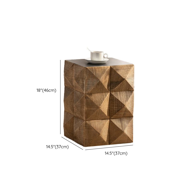 Rustieke geometrisch accent bijzettafel houten zijde uiteinde snacktafel