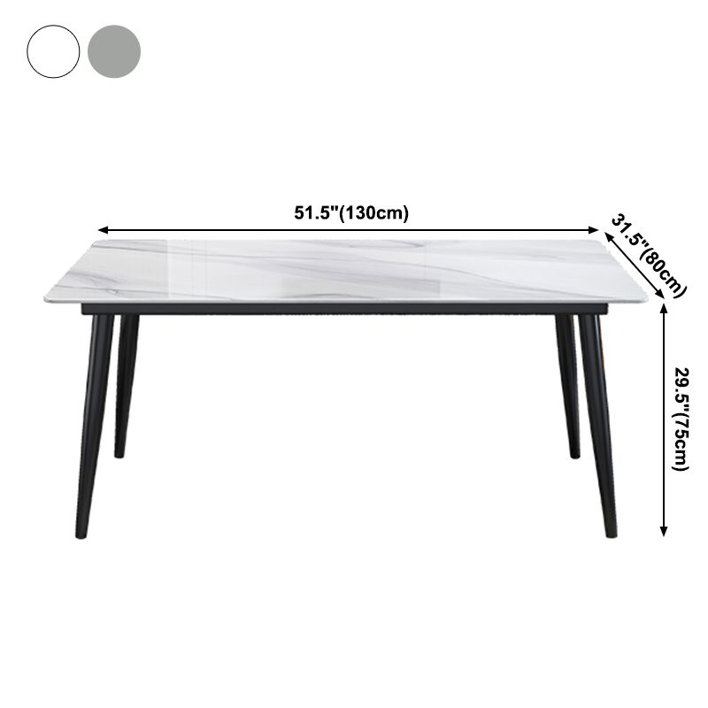 Industrial Sintered Stone Dining Table Carbon Steel Base Rectangle Table for Home Clearhalo ' dining_table' 'Dining Tables & Seating' 'Dining Tables' 'furn' 'furn_dining_table' 'Furniture' 'furniture_dining_table' 'Kitchen & Dining Furniture' 'kitchen&dining_furn' 'kitchen' 'kitchen_dining_table' 1200x1200_03fe4b25-e544-448e-b3bf-e61a7d8d0794