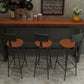 Wood Counter Table with Rectangle Table Top Trestle Table - 41.3" H Clearhalo 'Bar Furniture' 'Bar Tables' 'bar_tables' 'furn' 'furn_bar_tables' 'Furniture' 'furniture_bar_tables' 'Kitchen & Dining Furniture' 1200x1200_03fe4df1-6904-4012-99ff-1d45bce54209