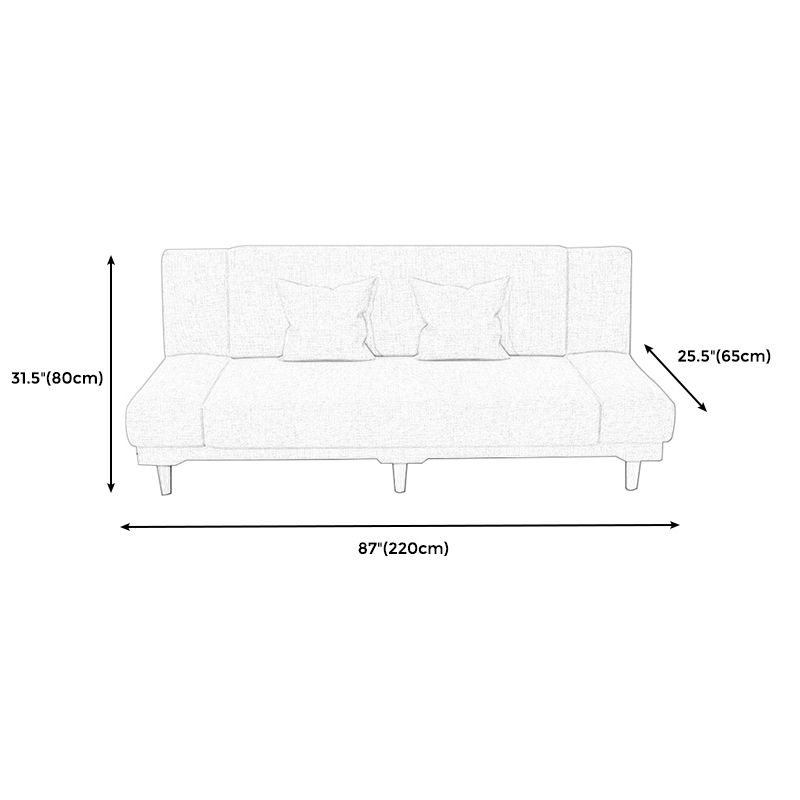 31.50" H Linen Armless Sofa with Tight Back Convertible Sofa for Living Room Clearhalo 'furn' 'furn_sofas' 'Furniture' 'furniture_sofas' 'Living Room Furniture' 'Sofa' 'sofas' 1200x1200_03fe7ace-e685-4685-b5ab-b29039ec3127