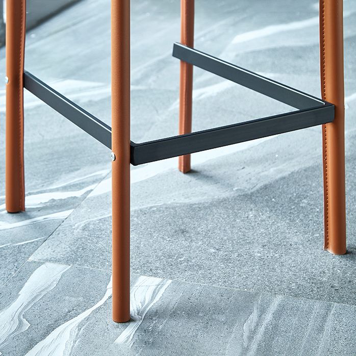 Contemporary Bar and Counter Stool Low Back Stool with 4 Legs Clearhalo 'Bar Furniture' 'Bar Stools' 'bar_stools' 'furn' 'furn_bar_stools' 'Furniture' 'furniture_bar_stools' 'Kitchen & Dining Furniture' 1200x1200_0400176c-1532-41c6-8681-ba12ace889aa