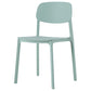 Modern Style Chair Dining Open Back Armless Chair for Kitchen with Plastic Legs