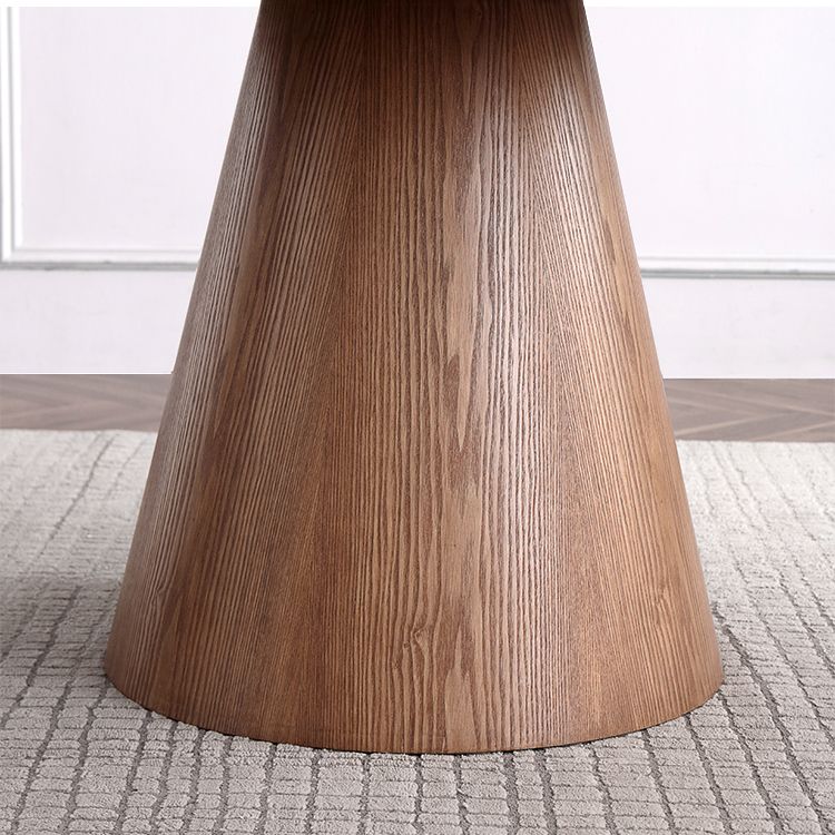 Modern 1/4/7 Pieces Round Dinette Set Ash Wood Dining Table Set with Stone Turntable Clearhalo 'Dining Room Sets' 'Dining Tables & Seating' 'dining_room_set' 'furn' 'furn_dining_room_set' 'Furniture' 'furniture_dining_room_set' 'Kitchen & Dining Furniture' 1200x1200_0400a8fb-f1c9-403c-ab5d-3bcb58de929a