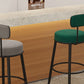 Scandinavian Velvet Footrest Bar Stool Matte Finish Low Back Home Stool Clearhalo 'Bar Furniture' 'Bar Stools' 'bar_stools' 'furn' 'furn_bar_stools' 'Furniture' 'furniture_bar_stools' 'Kitchen & Dining Furniture' 1200x1200_0400fb7f-111a-412d-80af-6d37eb80329e