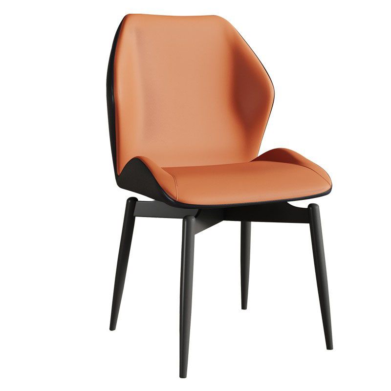 Contemporary Kitchen Arm Chairs Wingback Side Side Chair with Metal Legs Clearhalo 'Dining Chairs' 'Dining Tables & Seating' 'dining_chair' 'furn' 'furn_dining_chair' 'Furniture' 'Kitchen & Dining Furniture' 1200x1200_0401b008-28e1-44d1-b521-da6796190dbf