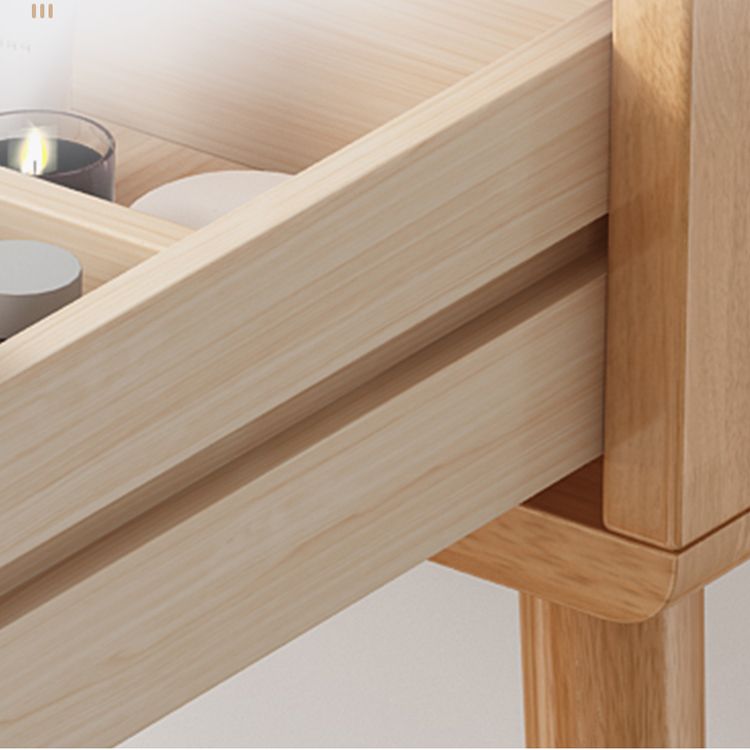 Scandinavisch massief houten dressoir 1-lading ijdelheid tafel met ontlasting en spiegel