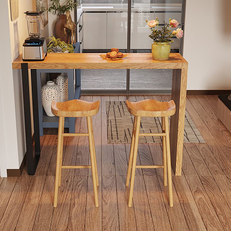 Rectangle Bar Table Set Modern 1/3 Pieces Solid Wood Counter Height Set Clearhalo 'Bar Furniture' 'furn' 'furn_home_bar_bar_sets' 'Furniture' 'Home Bars & Bar Sets' 'home_bar_bar_sets' 'Kitchen & Dining Furniture' 1200x1200_040353b0-7a61-44ec-a30c-fd541211190f