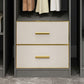 Contemporary Wardrobe Closet with Shelves Engineered Wood Wardrobe Armoire
