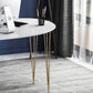 Glam White Curbe Writing Desk Home bureau avec des jambes en métal