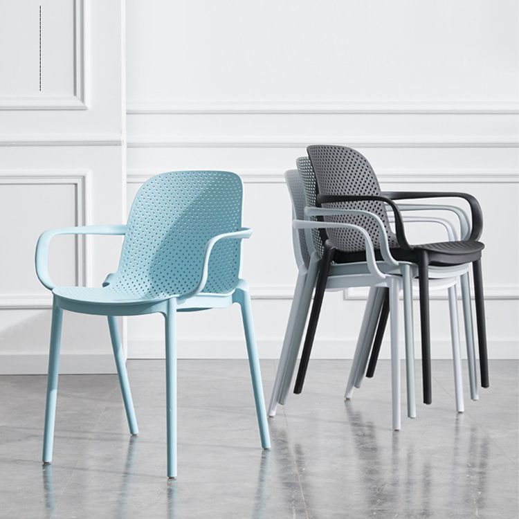 Contemporary Style Plastic Dining Armchairs Solid Back Dining SIde Chair Clearhalo ' kitchen&dining_furn' 'Dining Chairs' 'Dining Tables & Seating' 'dining_chair' 'furn' 'furn_dining_chair' 'Furniture' 'furniture_dining_chair' 'Kitchen & Dining Furniture' 'kitchen' 1200x1200_0405a8f7-1a88-4b99-b64e-33ad618fb6dc